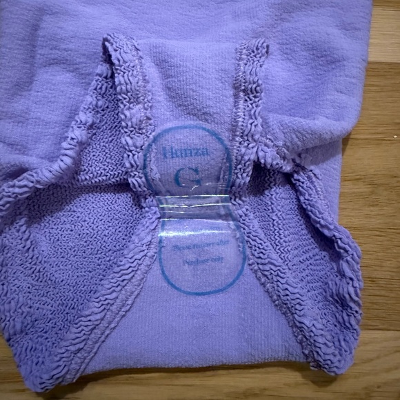 BRAND NEW Hunza G Lilac one size fits all women's one piece bathing suit - Picture 6 of 7